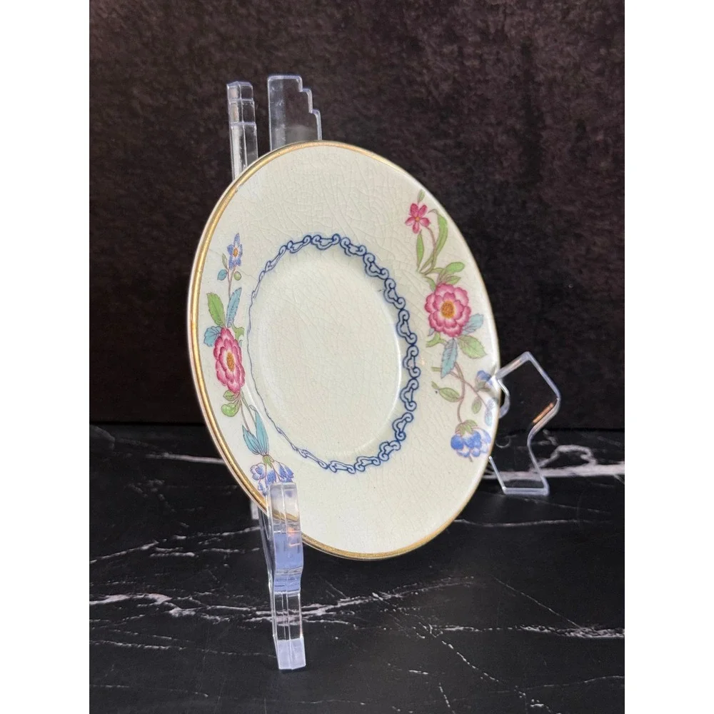 Vintage Lord Nelson Porcelain Saucer Floral Piccardi Pattern 4in Wide